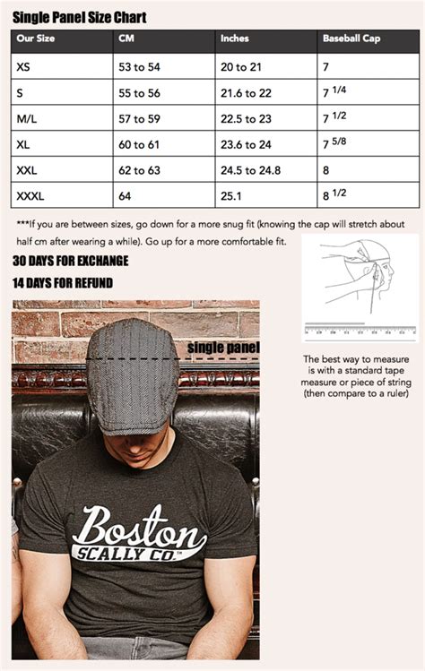 boston scally cap|boston scally hat size chart.